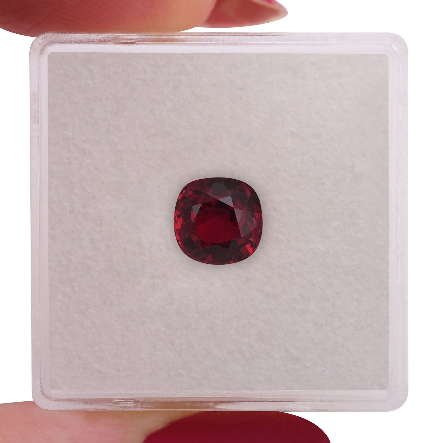 1.61 Carat Red MOZAMBICAN Cushion Ruby GIA