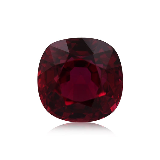 1,61 Karat roter mosambikanischer Kissen-Rubin, GIA