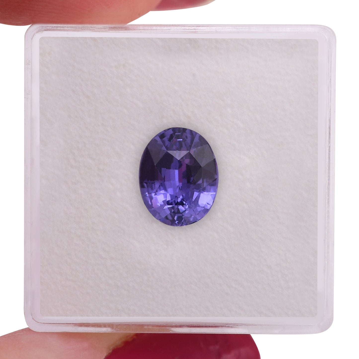 2,55 Karat violetter ovaler Saphir aus Madagaskar