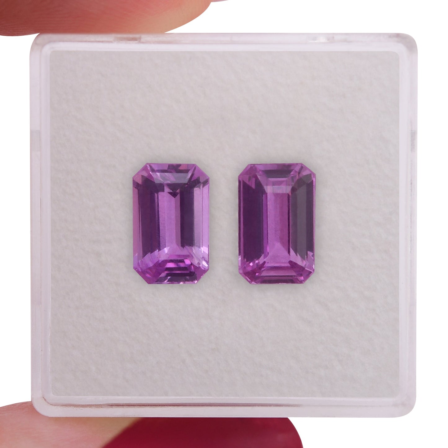 4,07 Karat rosa Madagaskar-Smaragd-Saphire (Paar)