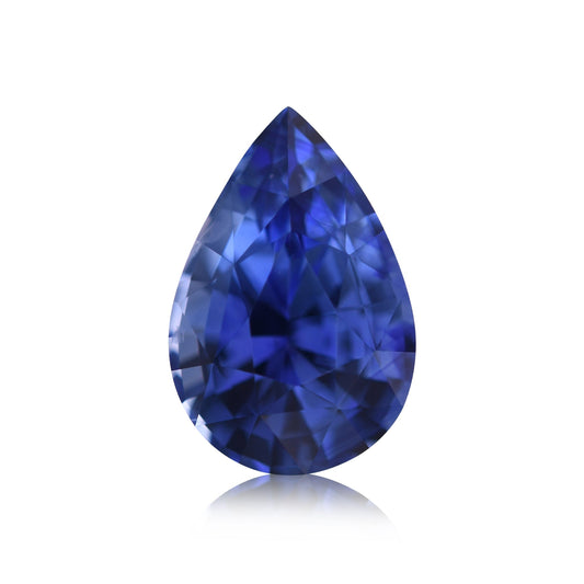 1,75 Karat blauer birnenförmiger Saphir aus Sri Lanka