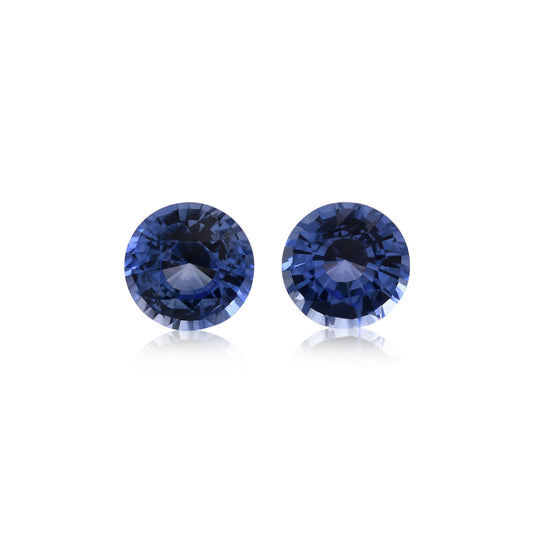 3,11 Karat blauer runder Saphir aus Sri Lanka