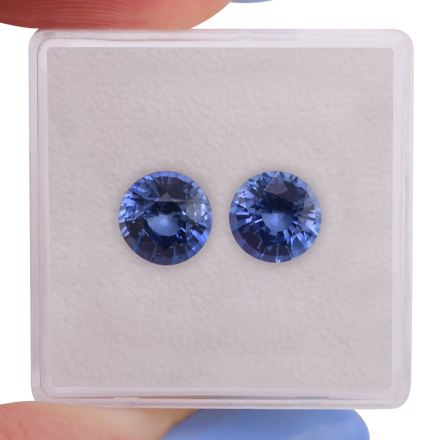 3,11 Karat blauer runder Saphir aus Sri Lanka