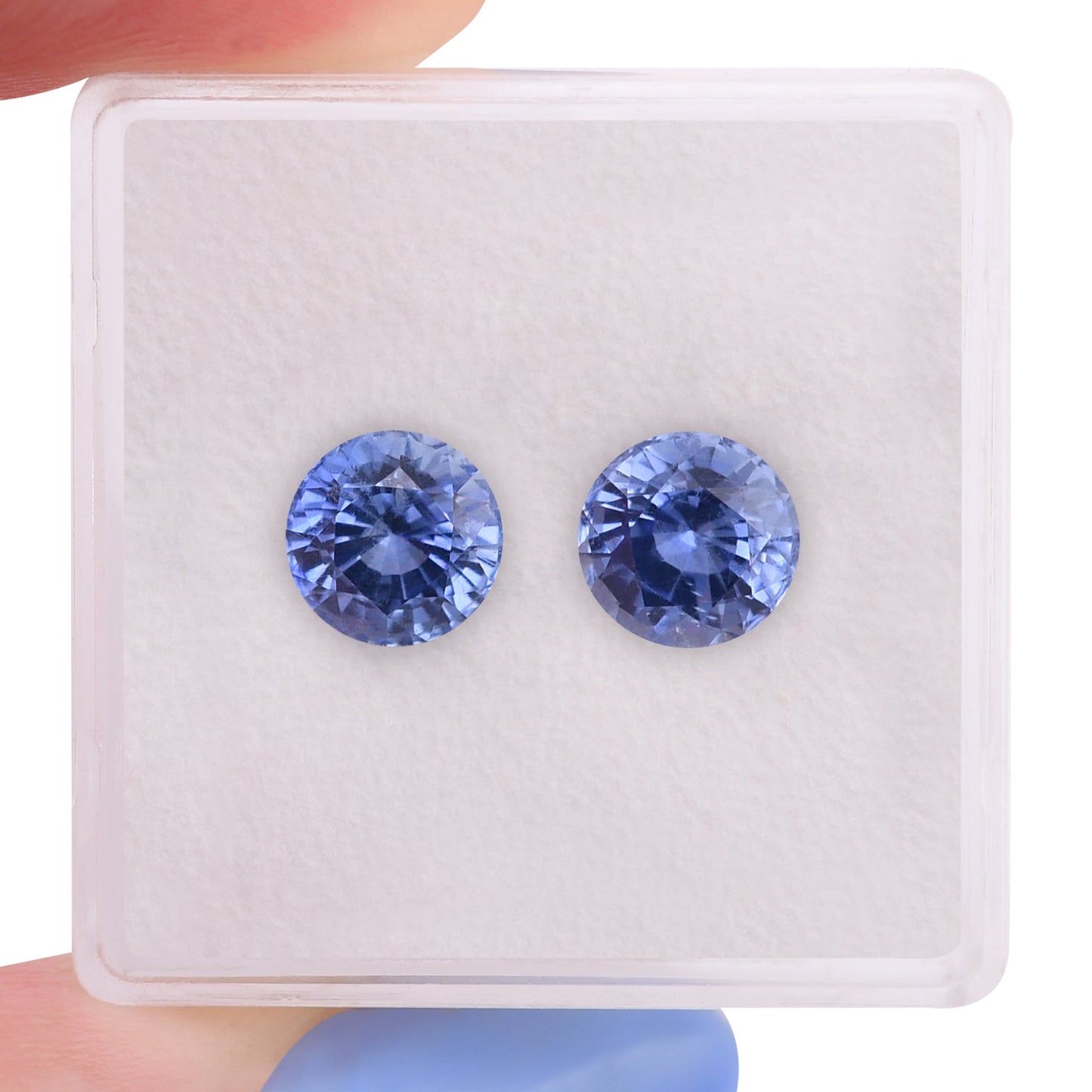 3,20 Karat blauer runder Saphir aus Sri Lanka