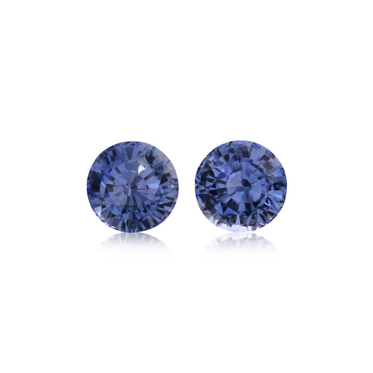 3,20 Karat blauer runder Saphir aus Sri Lanka