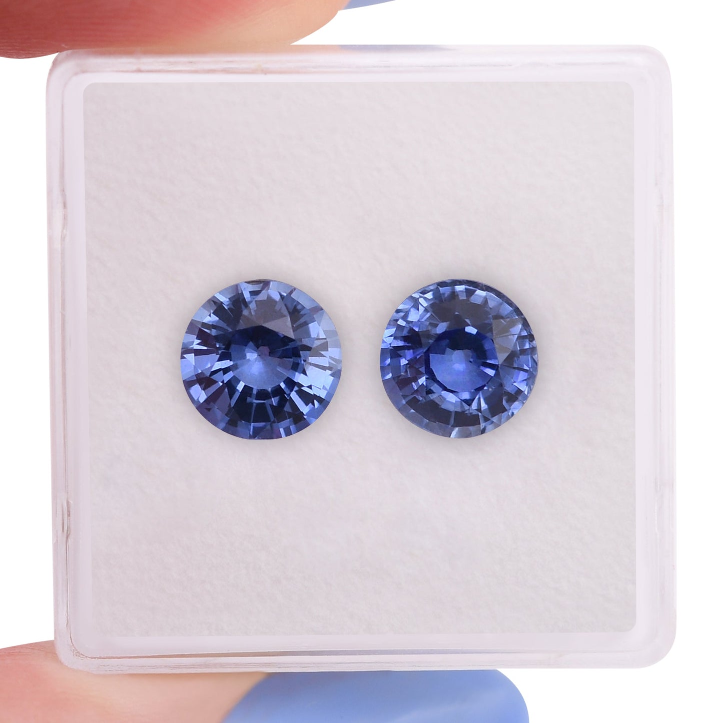 3,59 Karat blauer runder Saphir aus Sri Lanka