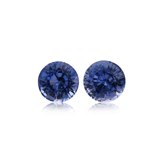 3,78 Karat blauer runder Saphir aus Sri Lanka