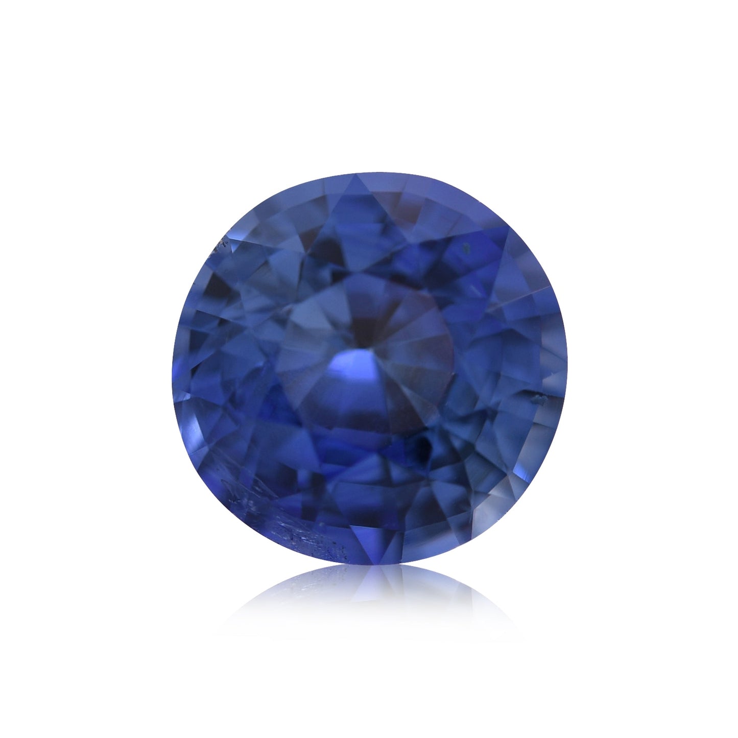 1,60 Karat blauer runder Saphir aus Sri Lanka