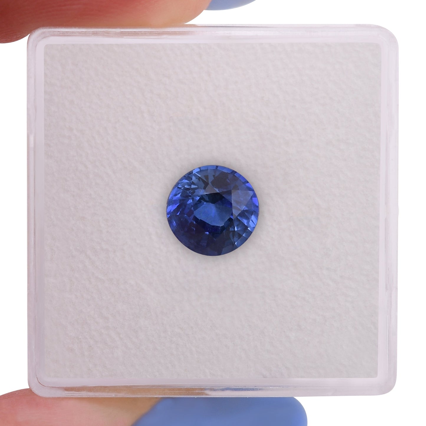1,60 Karat blauer runder Saphir aus Sri Lanka