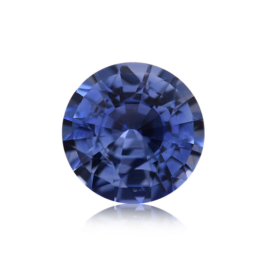 1,36 Karat blauer runder Saphir aus Sri Lanka