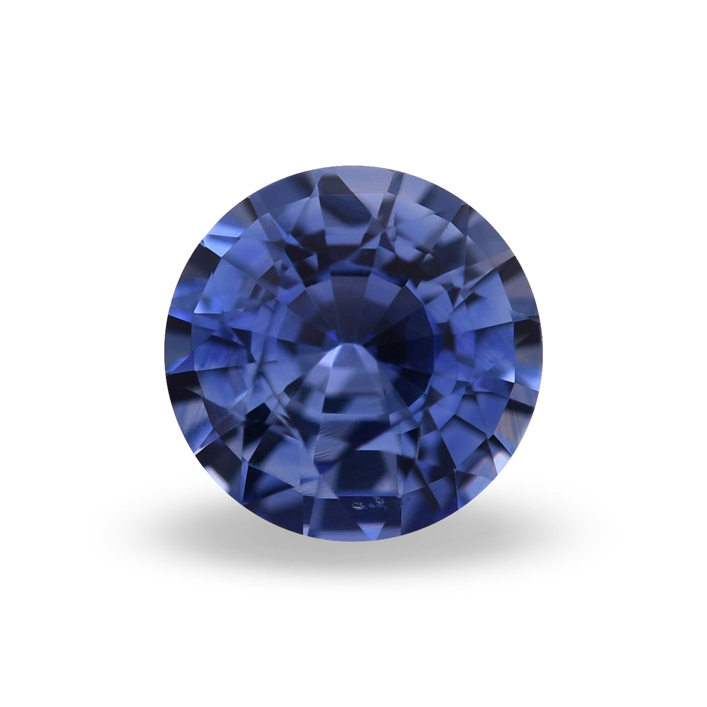 1,36 Karat blauer runder Saphir aus Sri Lanka