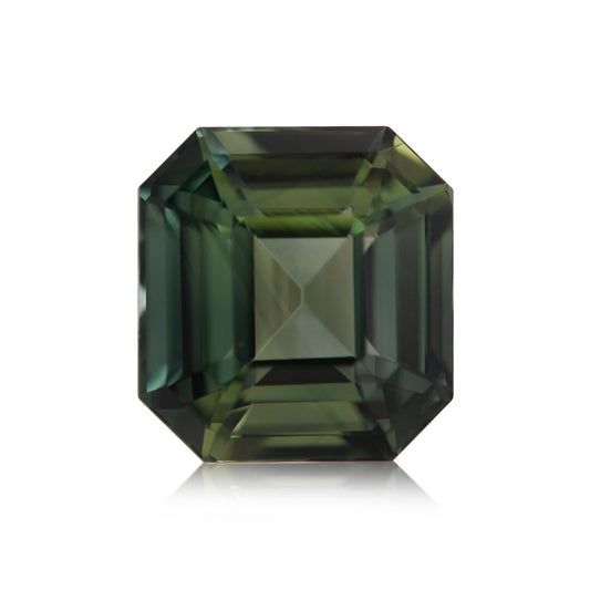 2,06 Karat Grüner Madagaskar Quadratischer Smaragd-Saphir