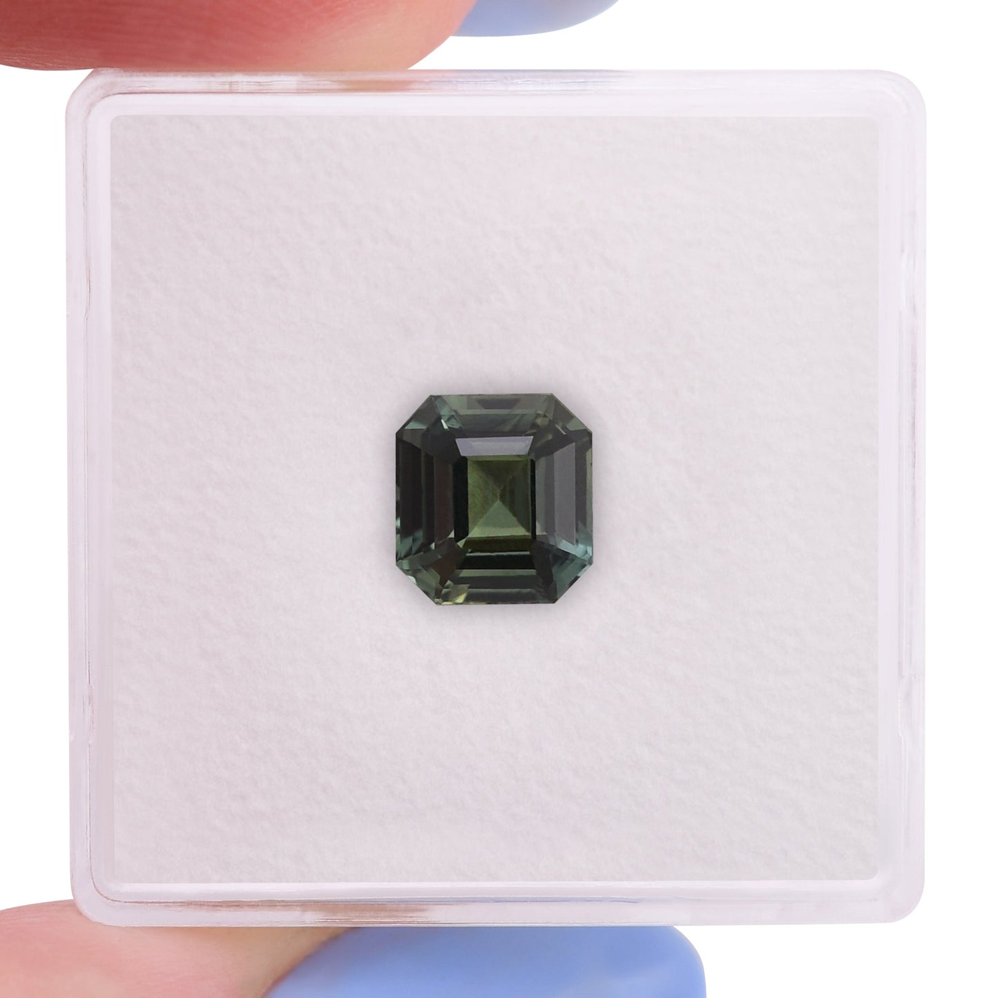 2,06 Karat Grüner Madagaskar Quadratischer Smaragd-Saphir