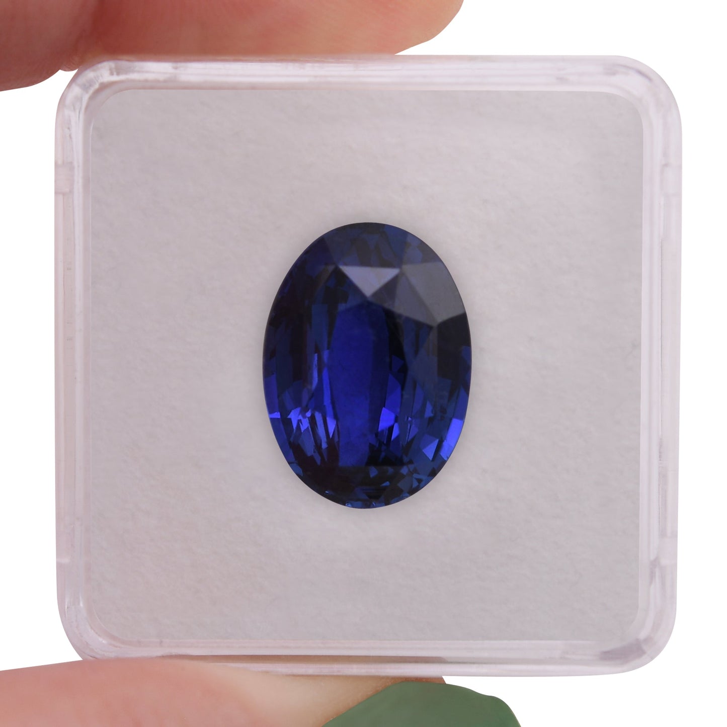 13,60 Karat blauer ovaler Saphir (GIA)