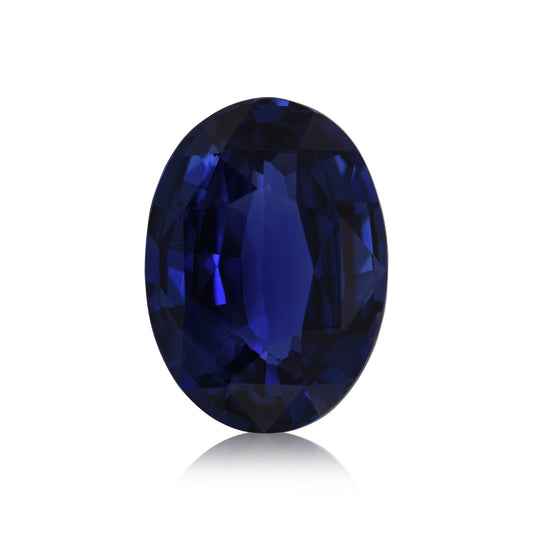 13,60 Karat blauer ovaler Saphir (GIA)