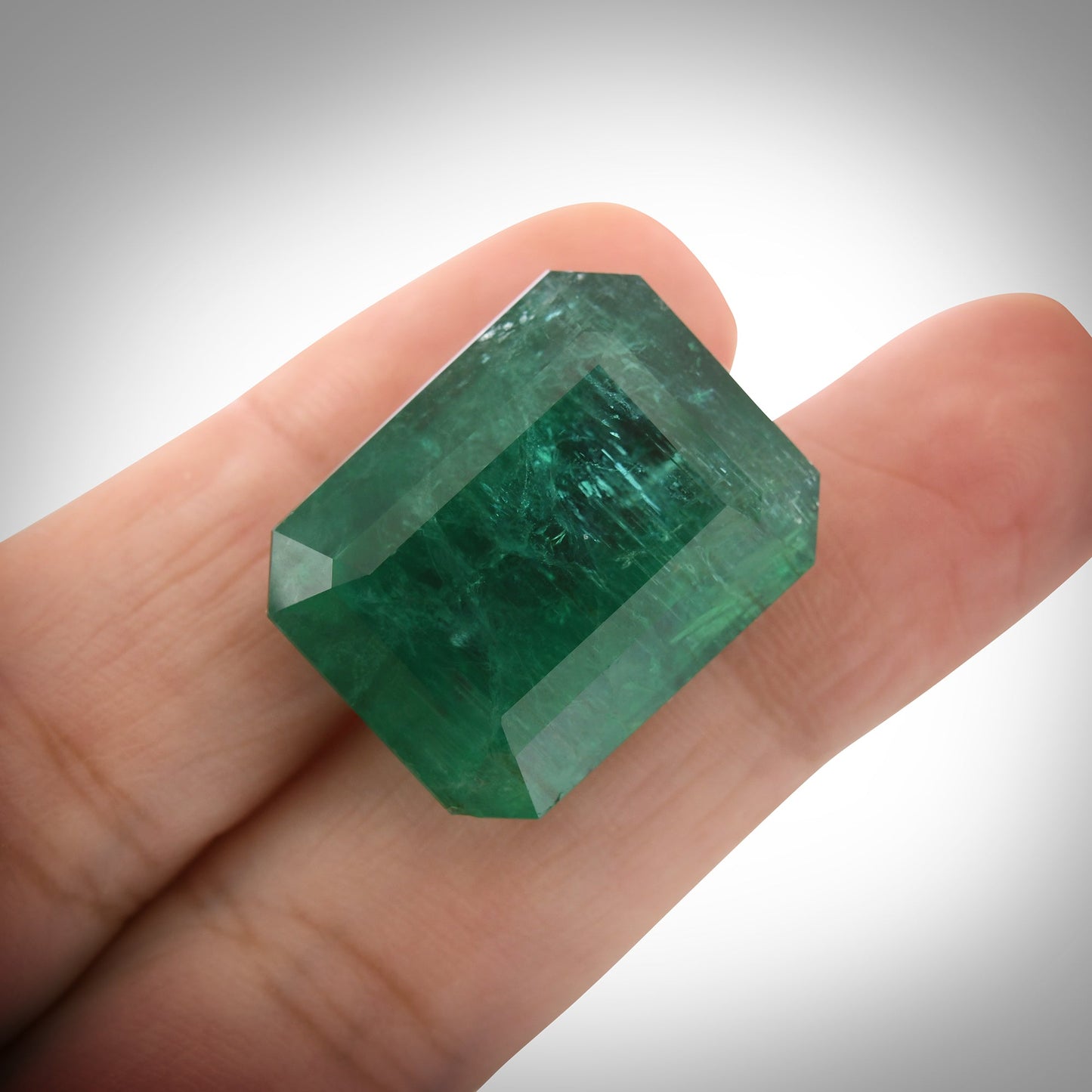 38.37 Carat Green  Octagon Emerald