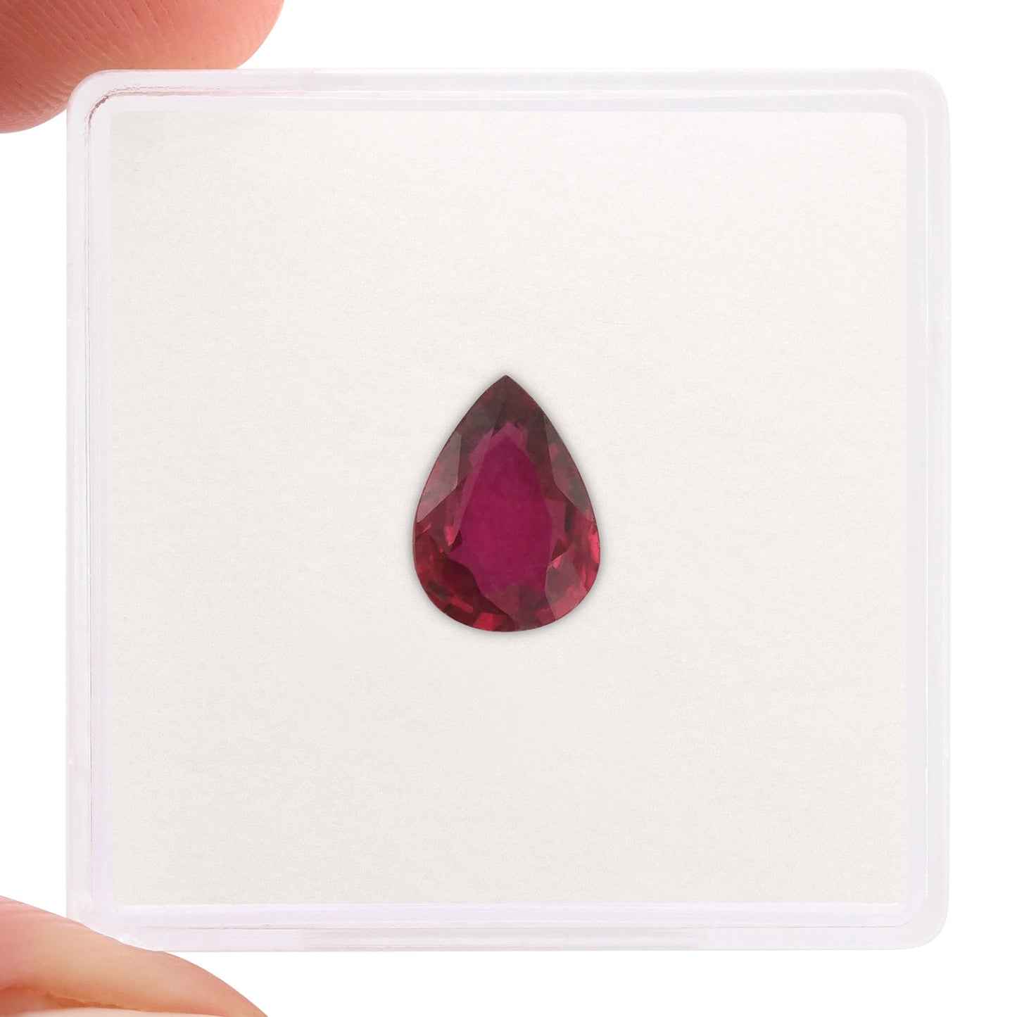 1.11 Carat Red MADAGASCAR Pear Ruby GRS