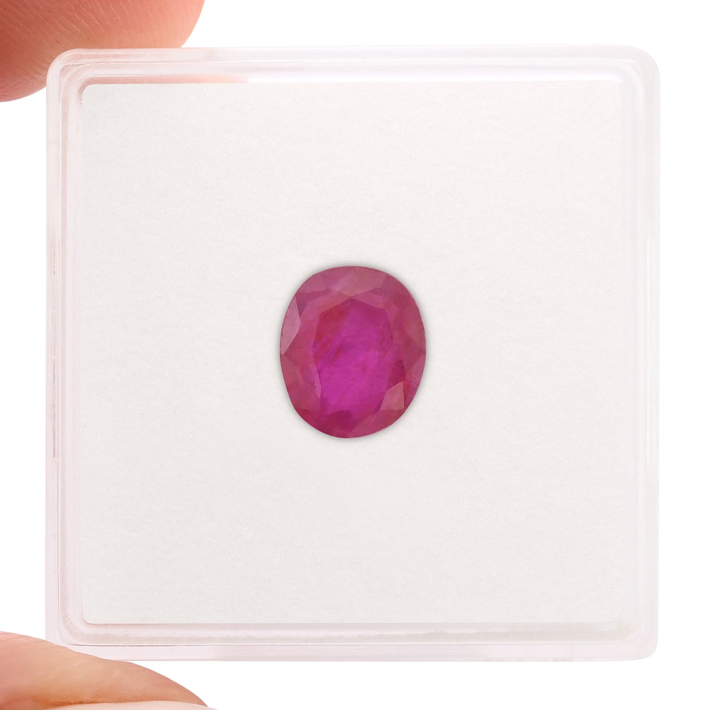 1.85 Carat Red BURMESE Oval Ruby GRS
