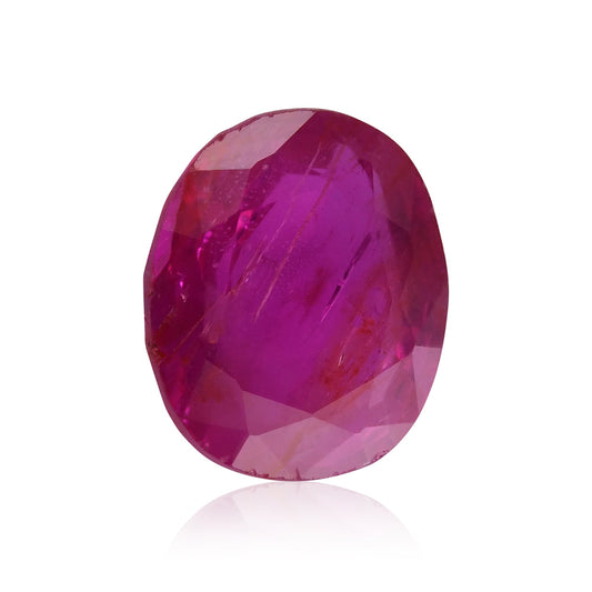 1,85 Karat roter burmesischer ovaler Rubin GRS