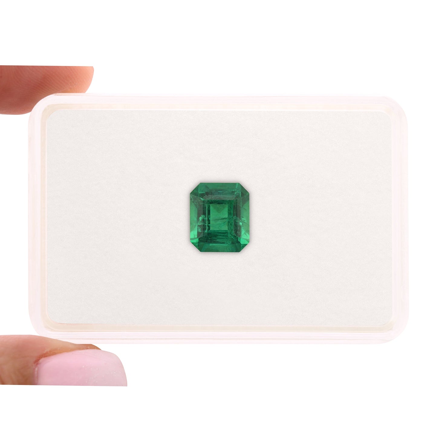 3,46 Karat grüner achteckiger Smaragd