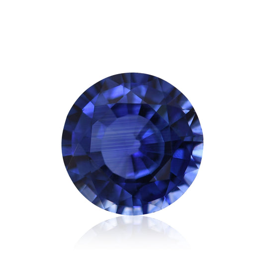 2,06 Karat blauer runder Saphir aus Sri Lanka