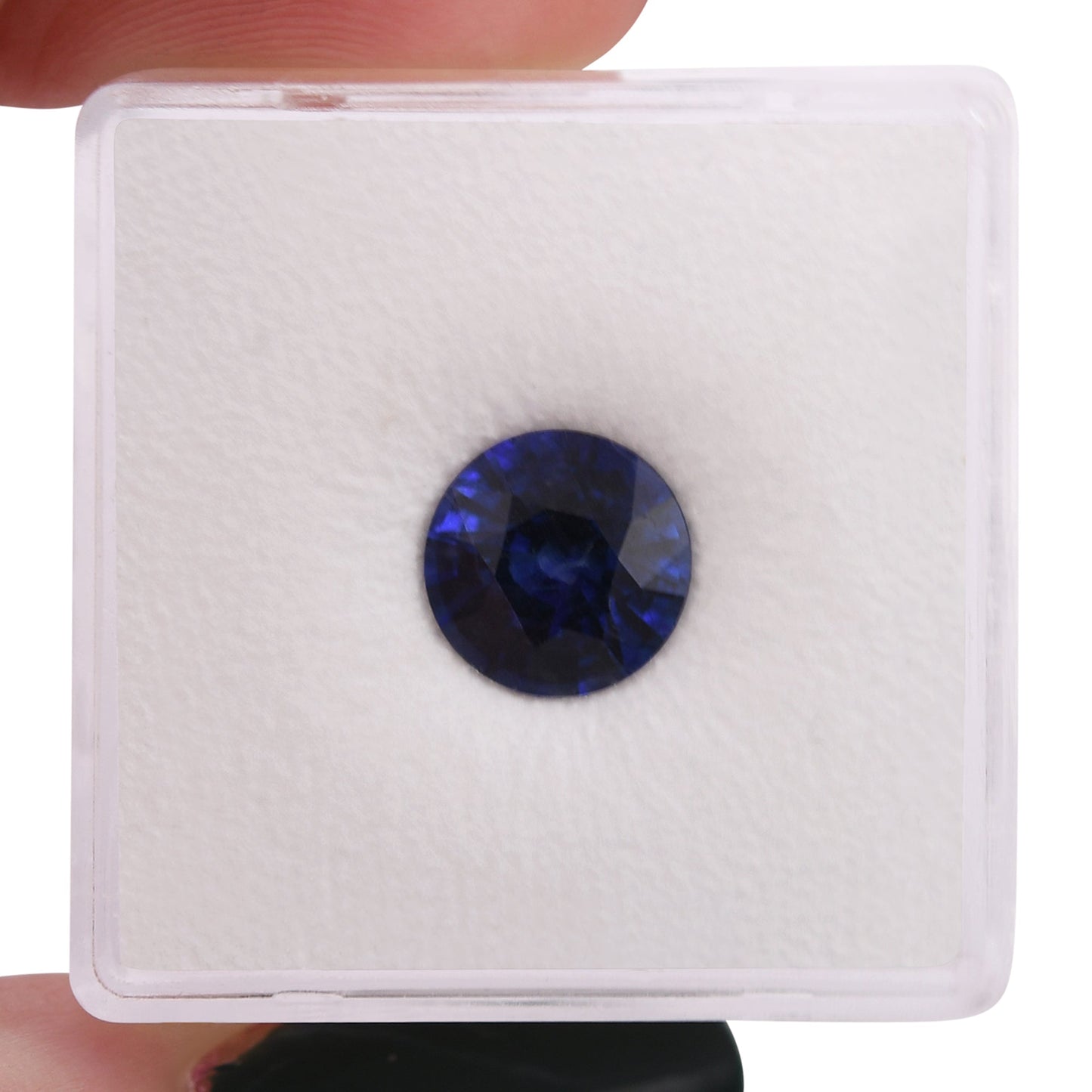 2,52 Karat blauer runder Saphir aus Sri Lanka