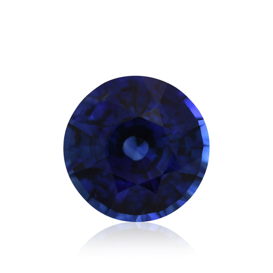 2,52 Karat blauer runder Saphir aus Sri Lanka