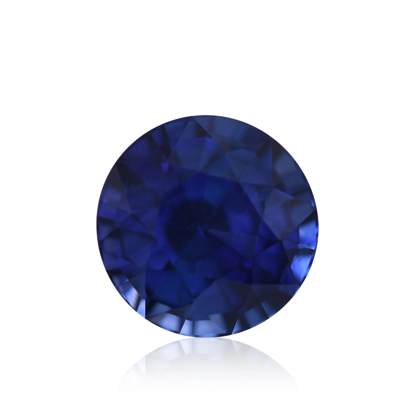 1,65 Karat blauer runder Saphir aus Sri Lanka
