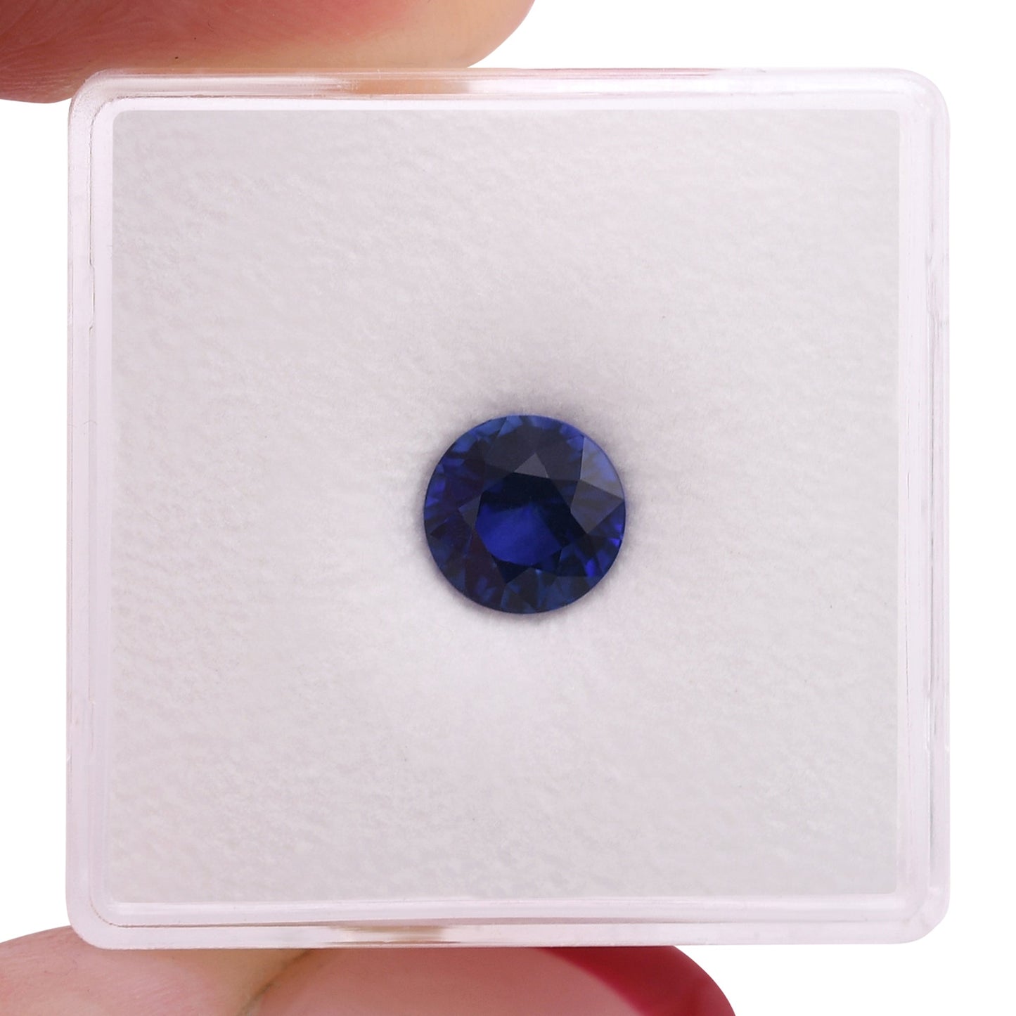 1,65 Karat blauer runder Saphir aus Sri Lanka