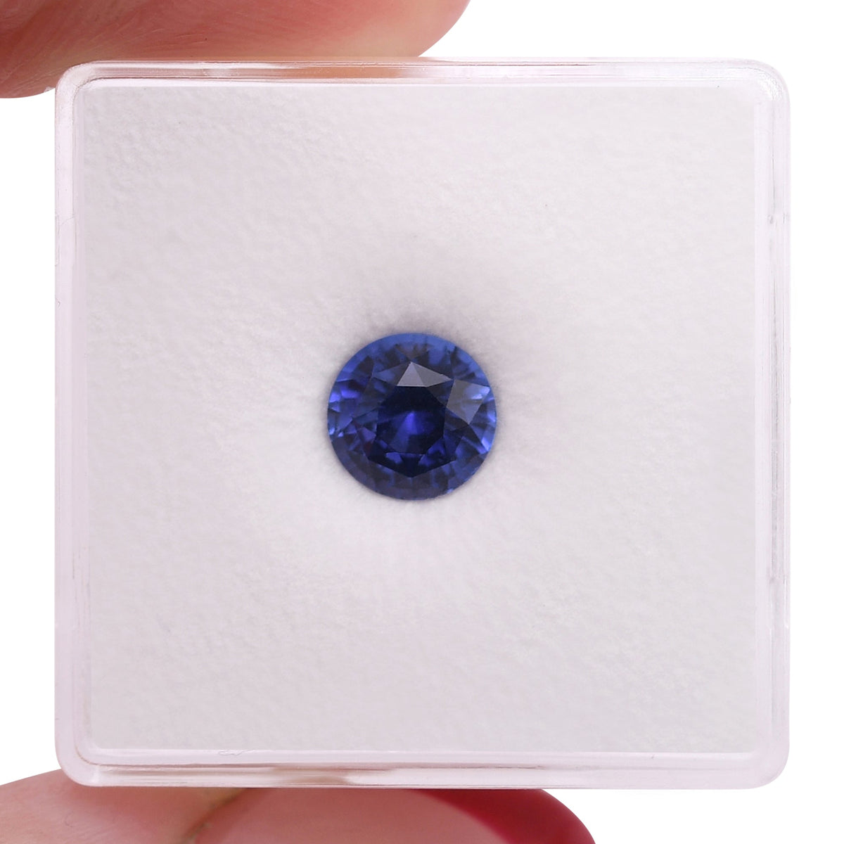 1,56 Karat blauer runder Saphir aus Sri Lanka