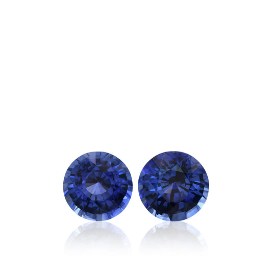 4,15 Karat blauer runder Saphir aus Sri Lanka