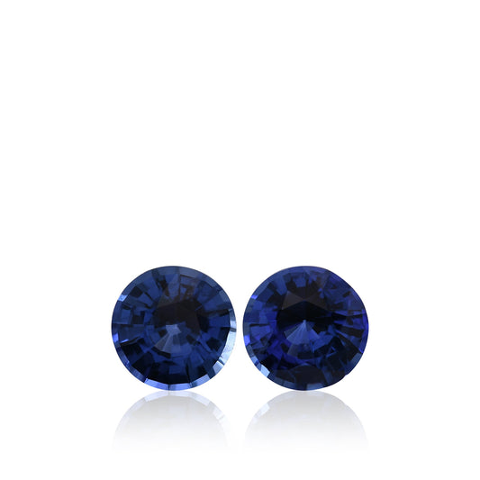2,82 Karat blauer runder Saphir aus Sri Lanka