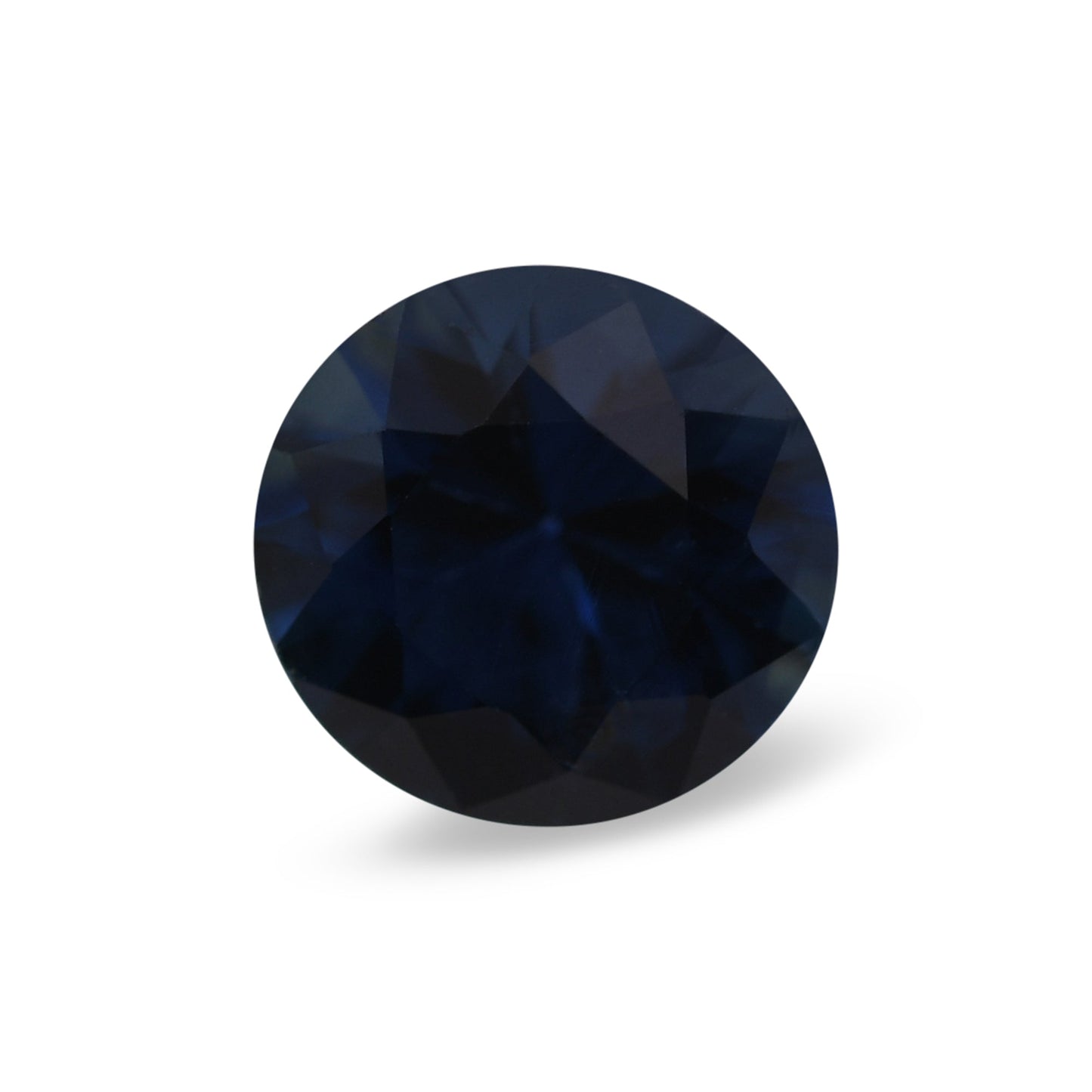 0,59 Karat blauer runder thailändischer Saphir