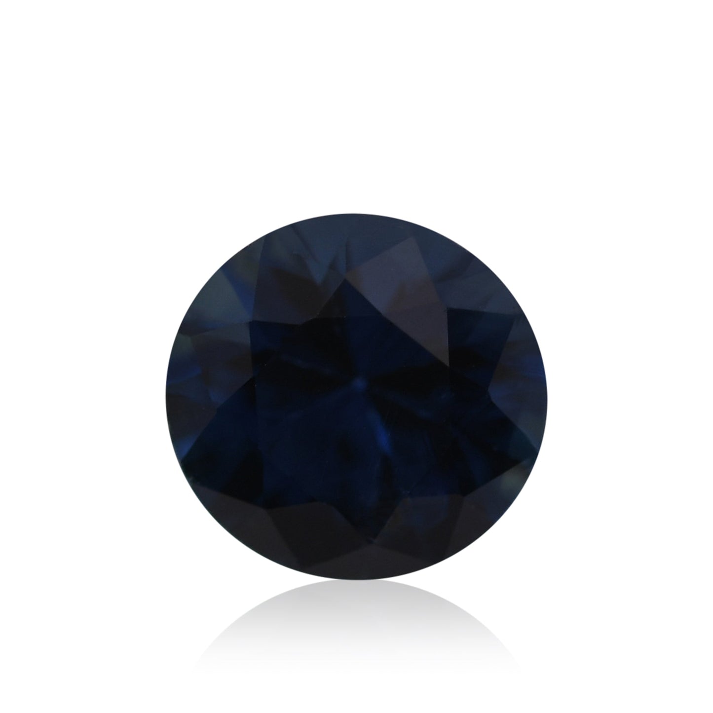 0,59 Karat blauer runder thailändischer Saphir