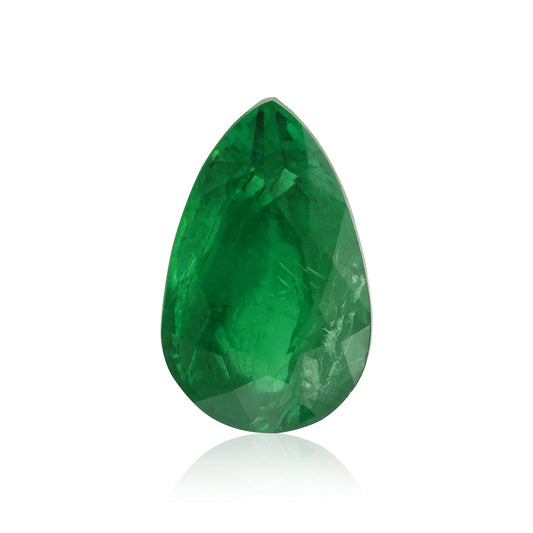 0.92 Carat Green ZAMBIAN Pear Emerald