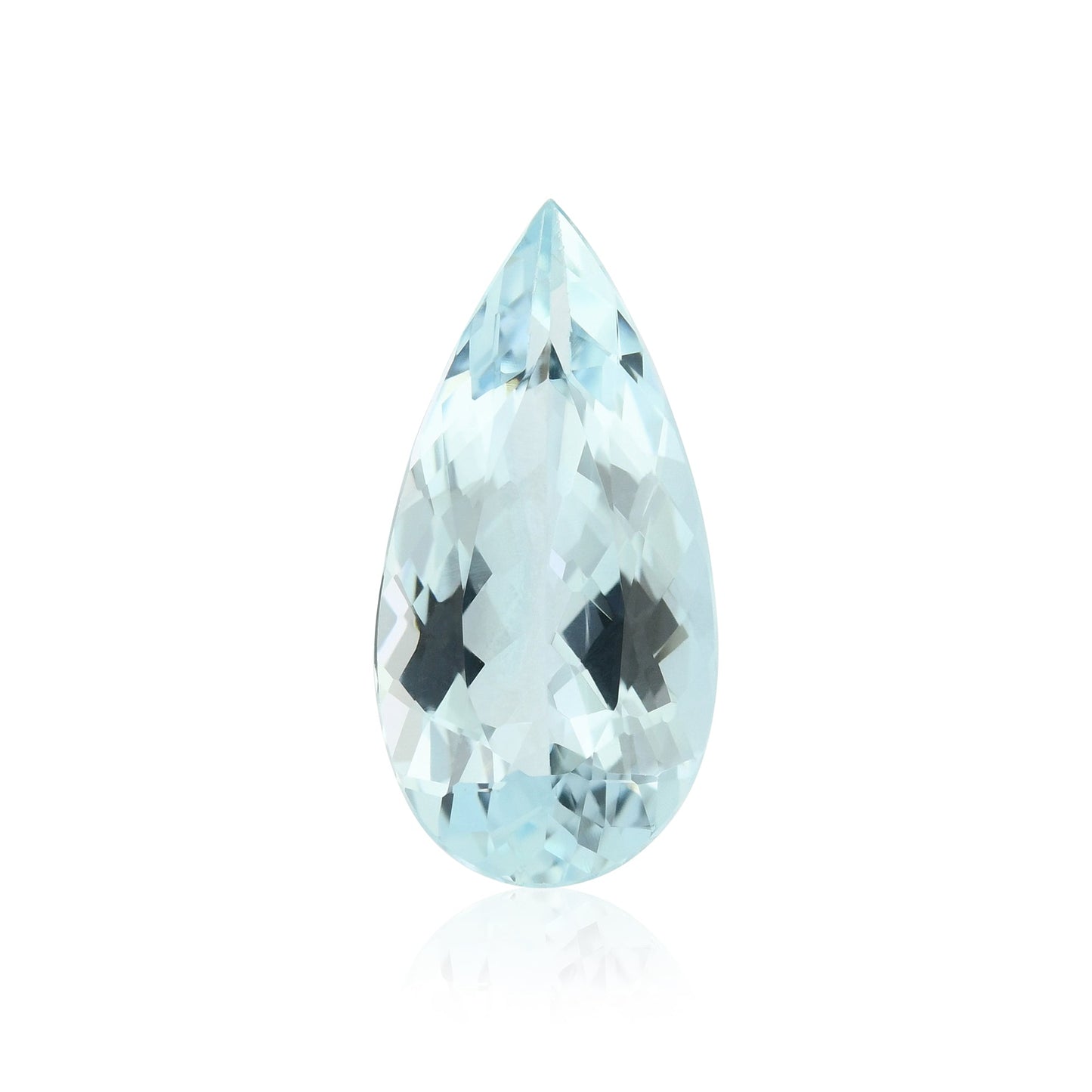 3,75 Karat blauer brasilianischer Birnen-Aquamarin
