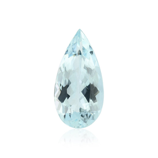 3,75 Karat blauer brasilianischer Birnen-Aquamarin