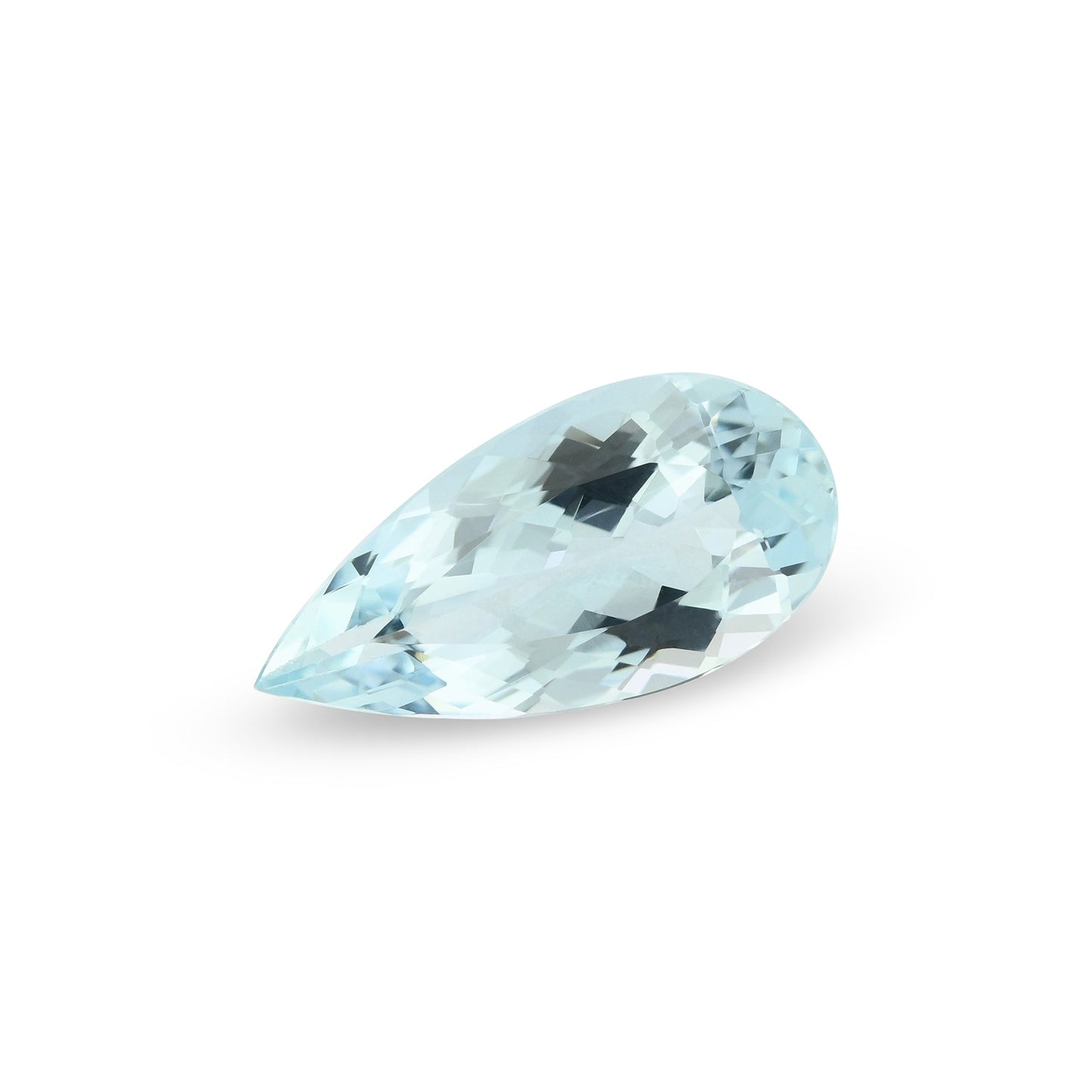 3,75 Karat blauer brasilianischer Birnen-Aquamarin