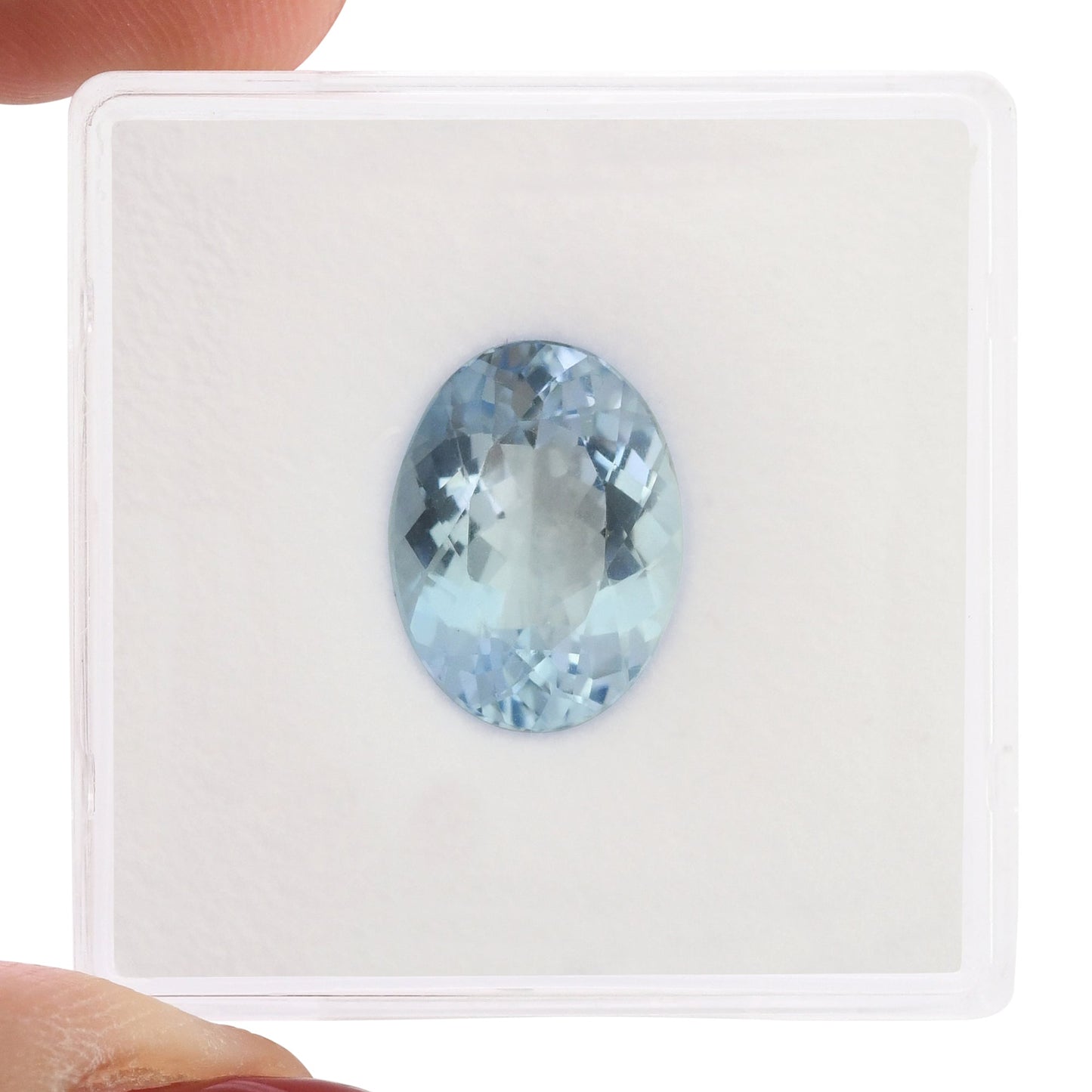3,02 Karat blauer brasilianischer ovaler Aquamarin