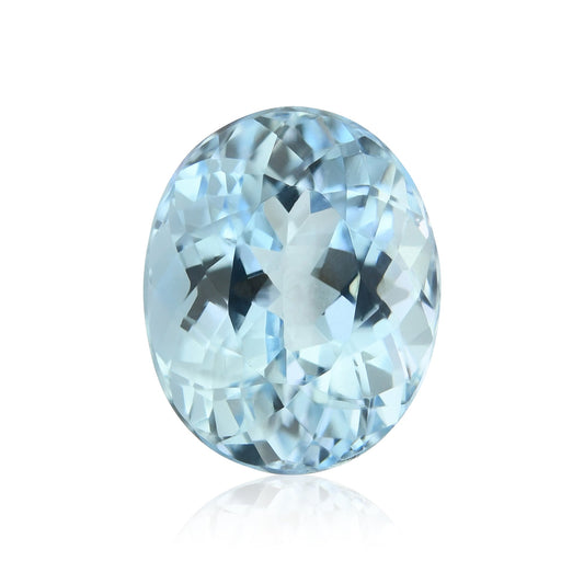 3,02 Karat blauer brasilianischer ovaler Aquamarin