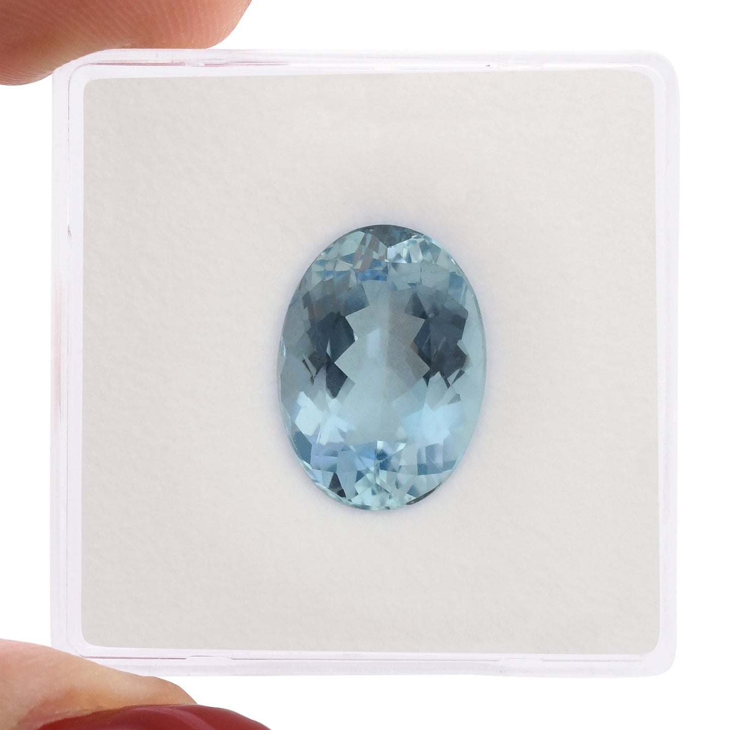 3,91 Karat blauer brasilianischer ovaler Aquamarin