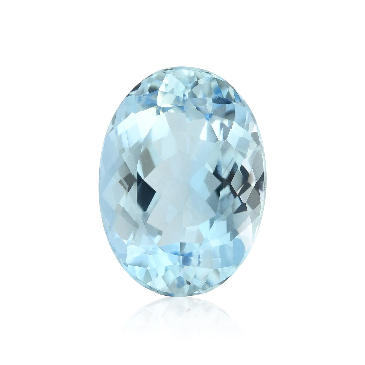 3,91 Karat blauer brasilianischer ovaler Aquamarin