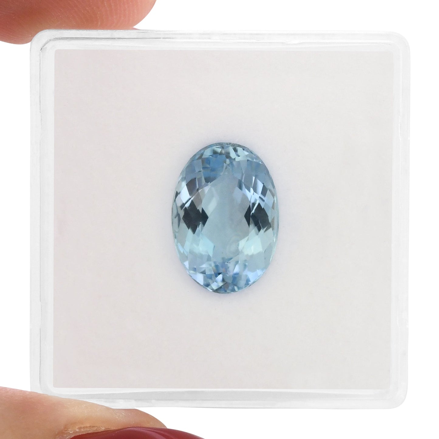 3,01 Karat blauer brasilianischer ovaler Aquamarin
