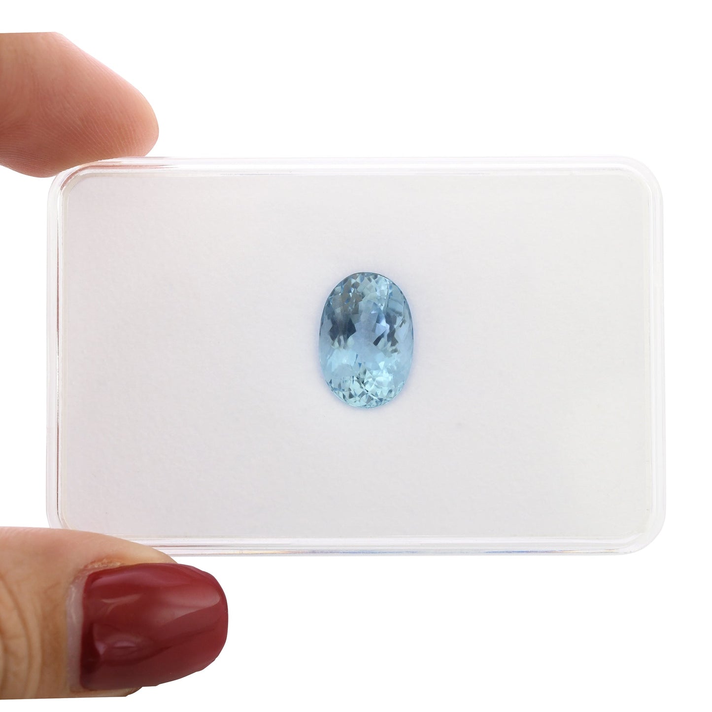 4,58 Karat blauer brasilianischer ovaler Aquamarin