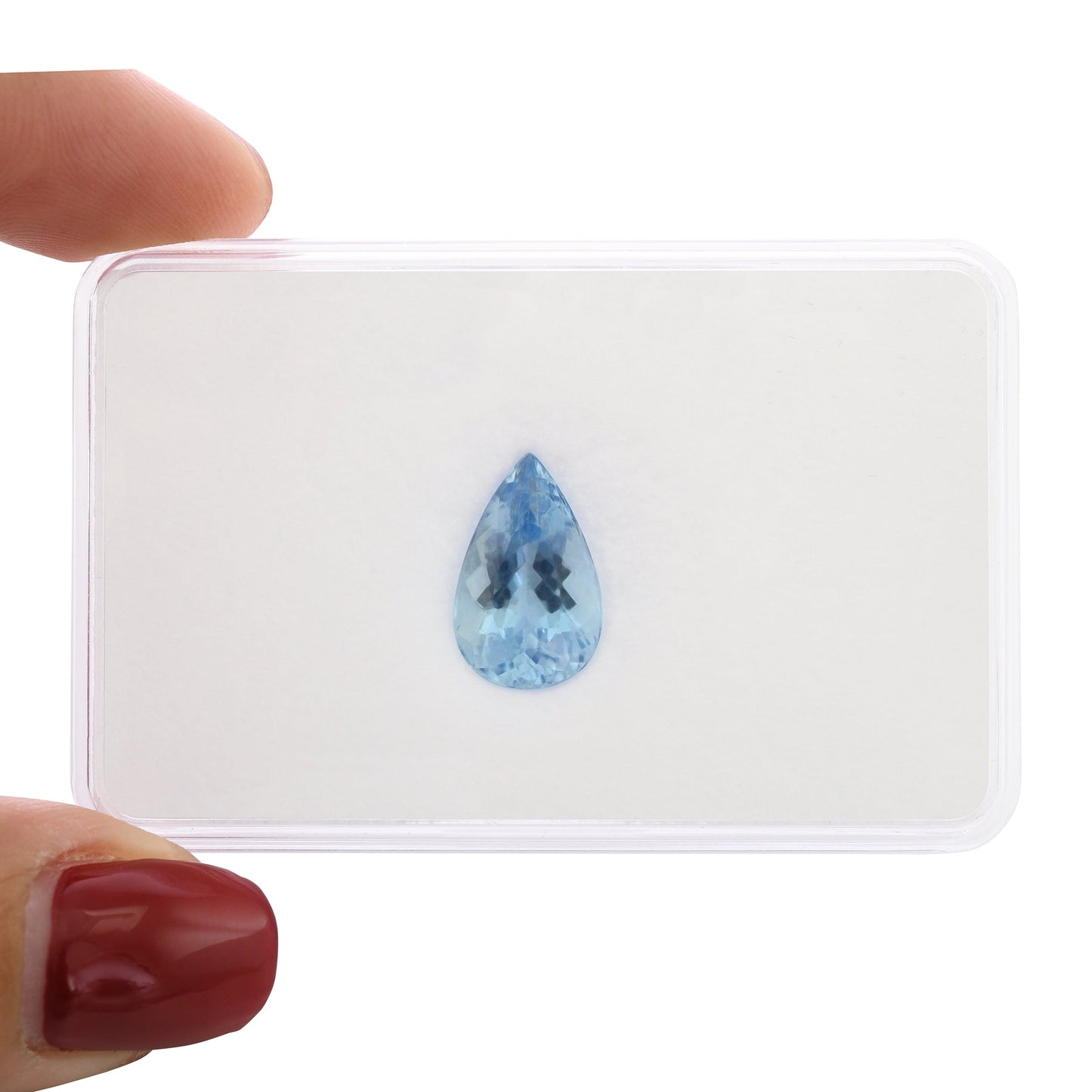 4.10 Carat Blue BRAZILLIAN Pear Aquamarine