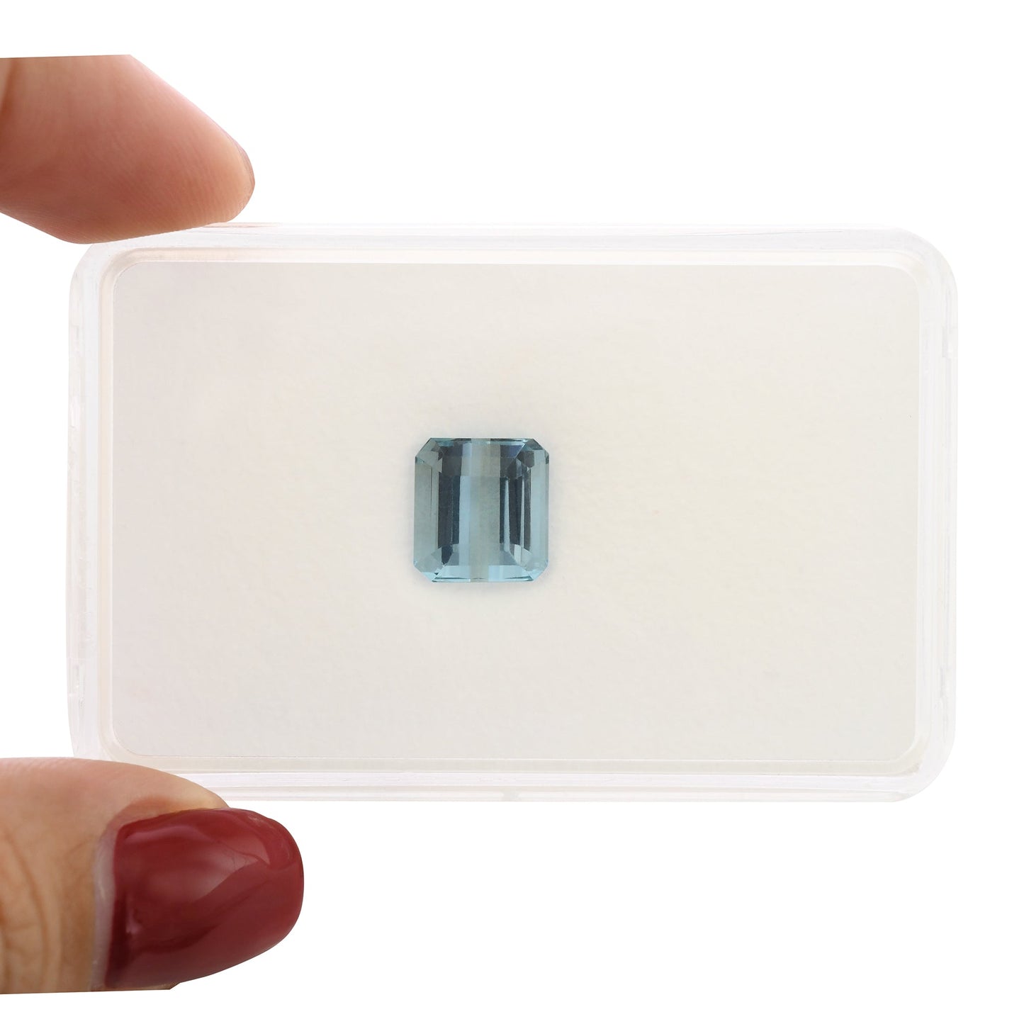 4,13 Karat blauer brasilianischer achteckiger Aquamarin