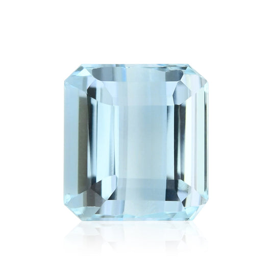 4,13 Karat blauer brasilianischer achteckiger Aquamarin