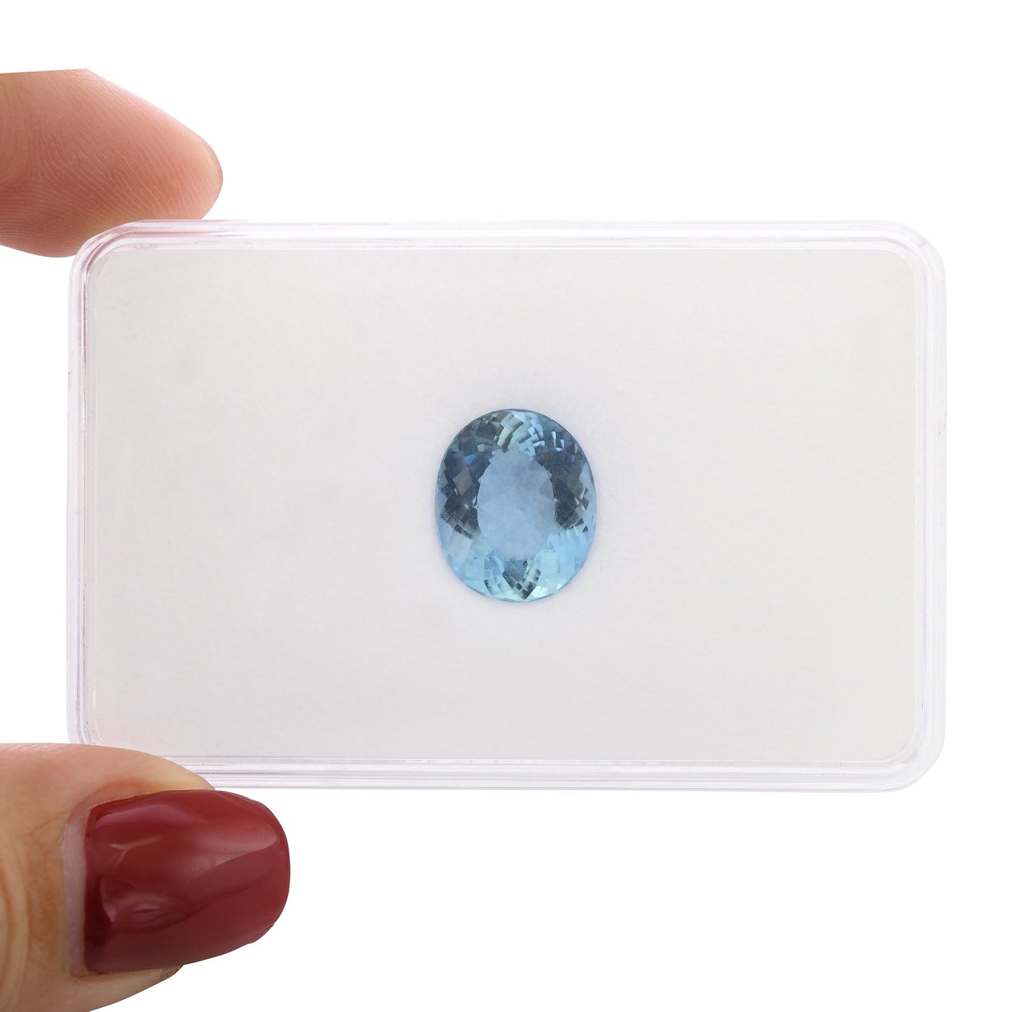 4,64 Karat blauer brasilianischer ovaler Aquamarin