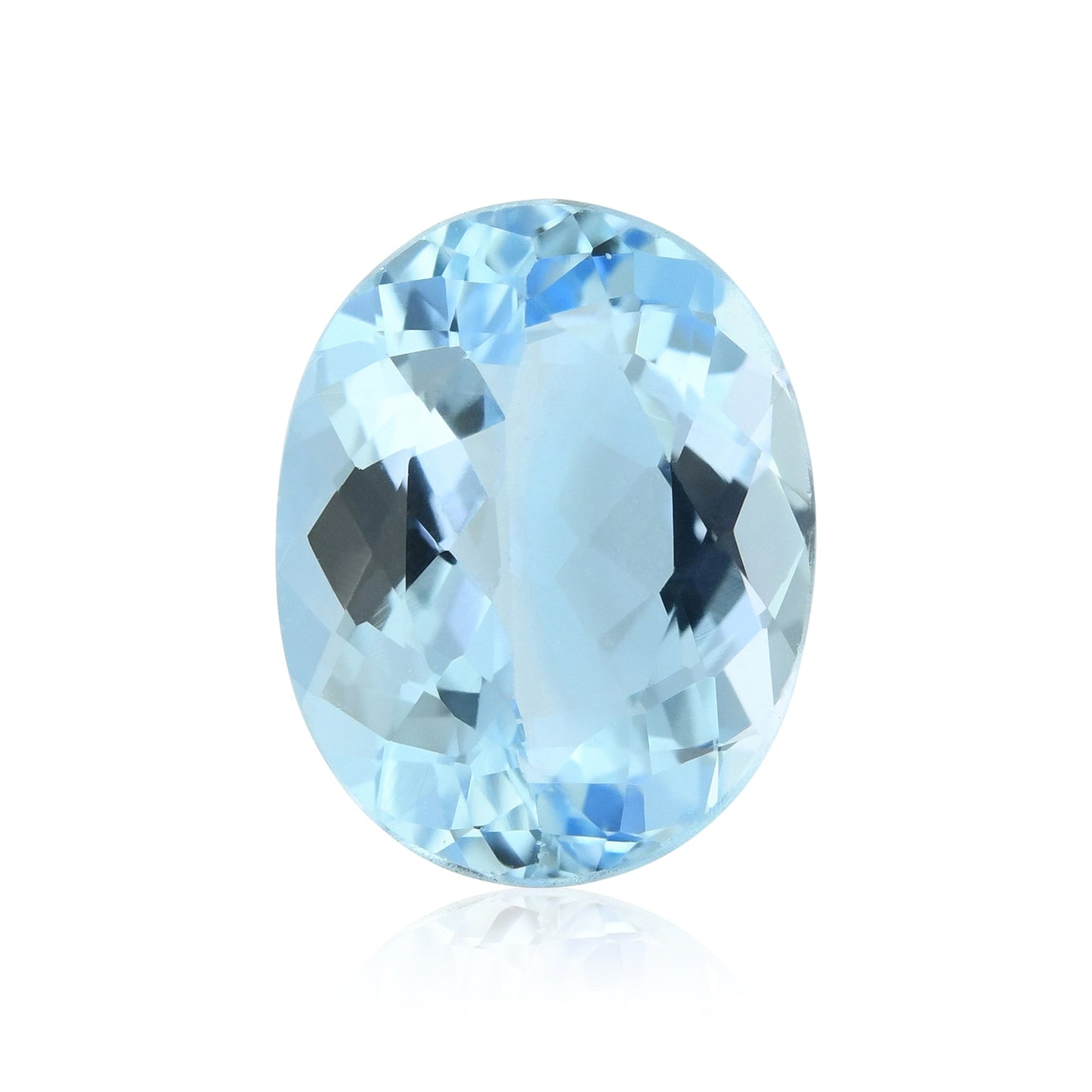 4,38 Karat blauer brasilianischer ovaler Aquamarin