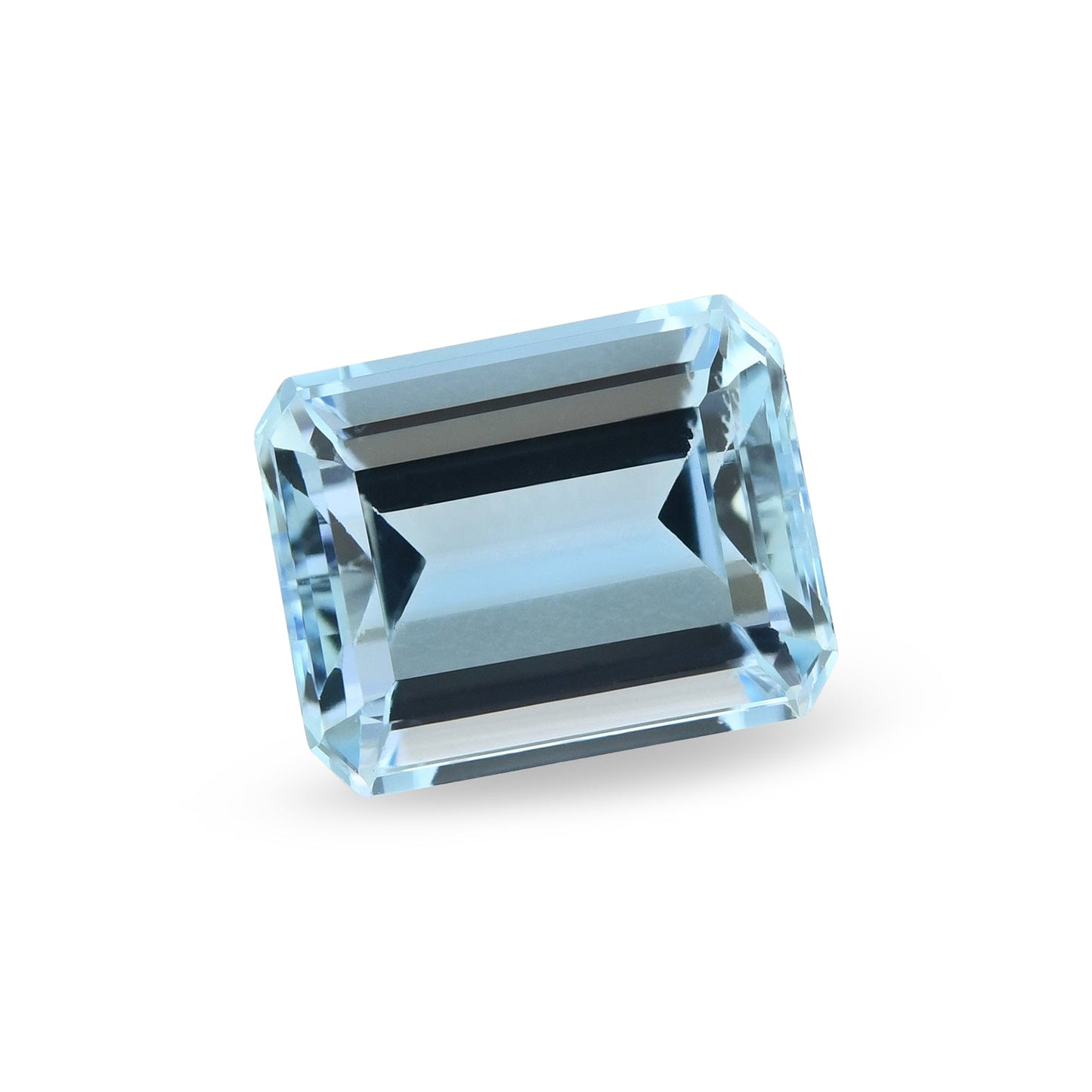 3,53 Karat blauer brasilianischer achteckiger Aquamarin